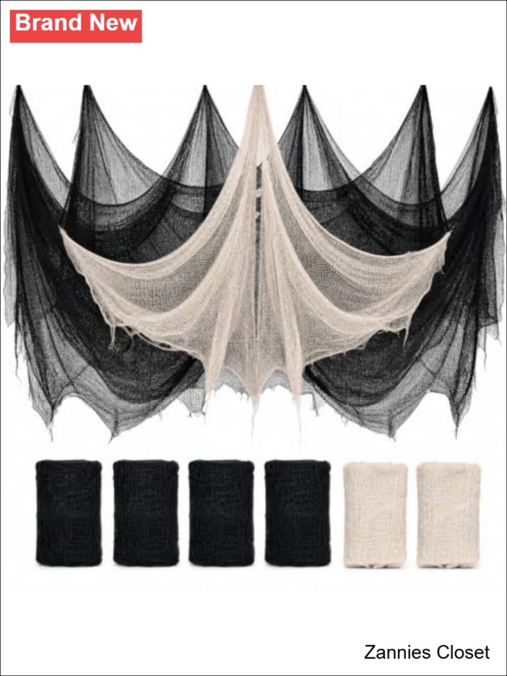 👻 6Pcs Halloween Creepy Cloth 30x72in Scary Decorations Indoor Outdoor